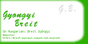 gyongyi breit business card
